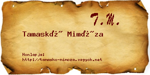 Tamaskó Mimóza névjegykártya